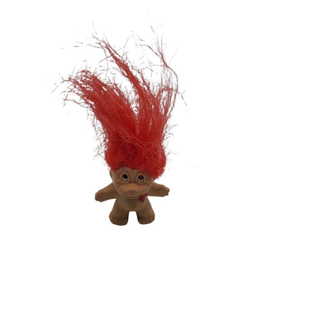 Vintage Dam Troll Keychain Red Hair 2" Read